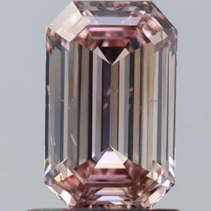 1 Carat Emerald Fancy Pink Brown SI2 Natural Diamond