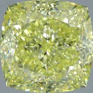 1.83 Carat Cushion Brilliant Fancy Intense Yellow VVS1 Natural Diamond