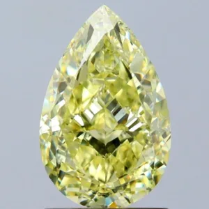 2 Carat Pear Fancy Yellow SI1 Natural Diamond