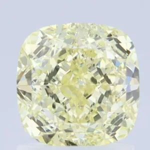 1.51 Carat Cushion Brilliant Fancy Light Yellow IF Natural Diamond