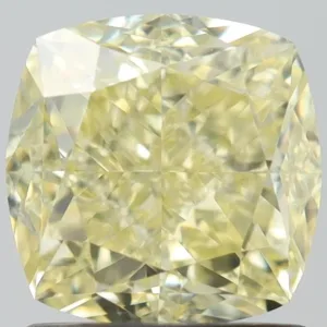 1.51 Carat Cushion Brilliant Fancy Light Yellow VS2 Natural Diamond