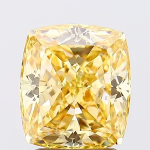 2.47 Carat Cushion Modified Fancy Intense Yellow VS1 Lab Diamond