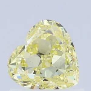 0.91 Carat Heart Fancy Yellow VS2 Natural Diamond