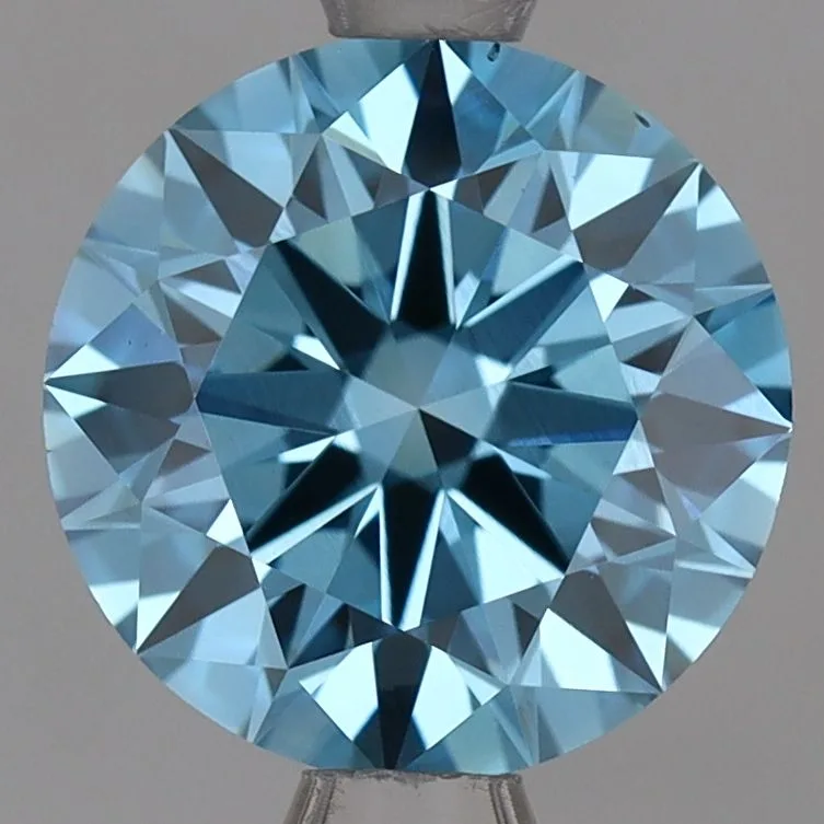 1.57 Carat Round Fancy Intense Blue VS2 Lab Diamond
