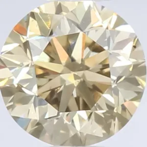 0.58 Carat Round Fancy Yellow SI1 Natural Diamond