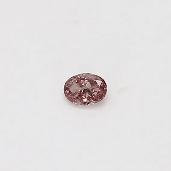 0.05 Carat Oval Fancy Intense Pink Natural Diamond