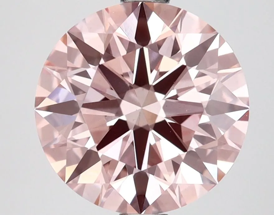 2.81 Carat Round Fancy Intense Pink VS1 Lab Diamond 1 2.81 Carat Fancy Intense Pink VS1 ROUND Lab Diamond