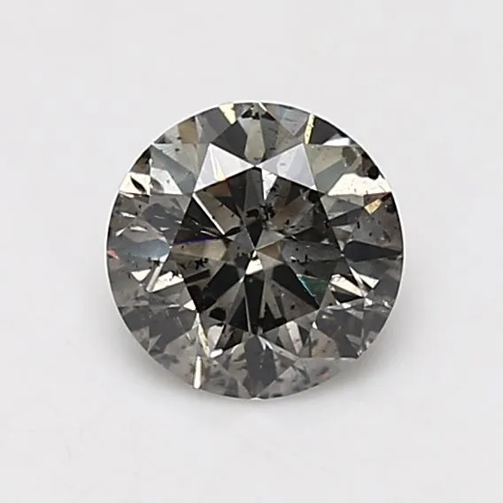 1.04 Carat Round Fancy Dark Gray Natural Diamond