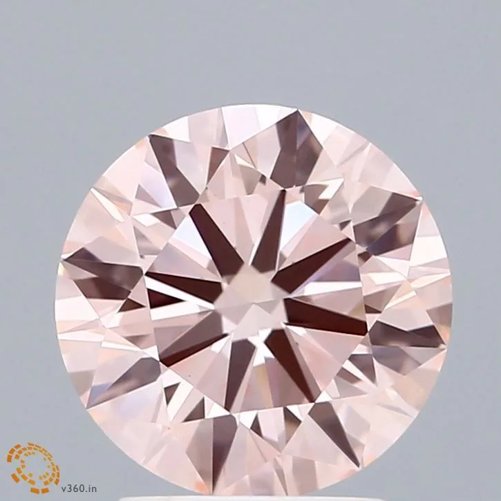 2.44 Carat Round Fancy Intense Pink VVS2 Lab Diamond