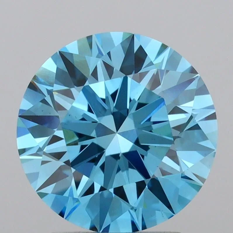 2.67 Carat Fancy Vivid Blue VS1 ROUND Lab Diamond