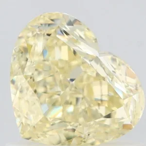 1 Carat Heart Fancy Light Yellow VS2 Natural Diamond