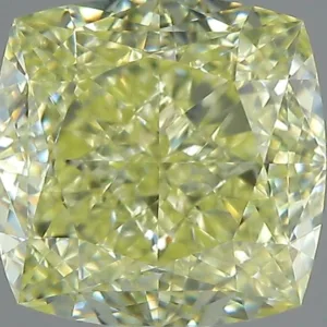 1.18 Carat Cushion Brilliant Fancy Light Yellow VVS2 Natural Diamond