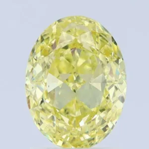 2.01 Carat Oval Fancy Intense Yellow SI1 Natural Diamond