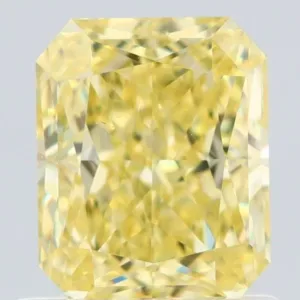 1.01 Carat Radiant Fancy Yellow VS2 Natural Diamond
