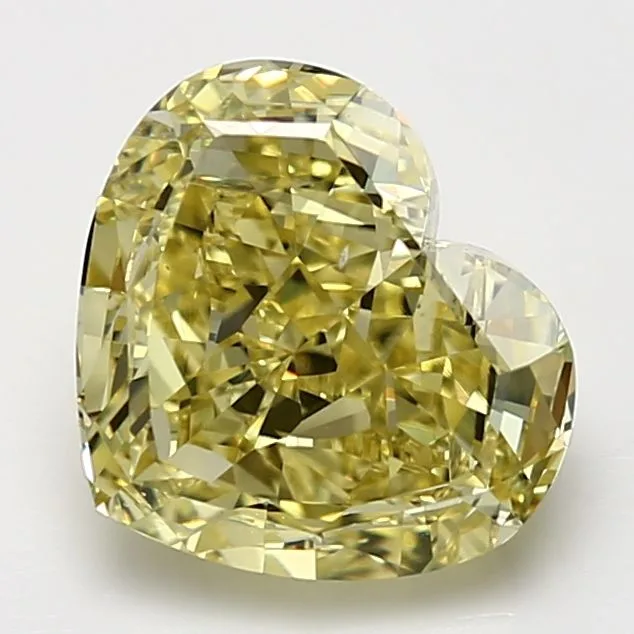 4.01 Carat Fancy Intense  Yellow SI1 HEART Diamond