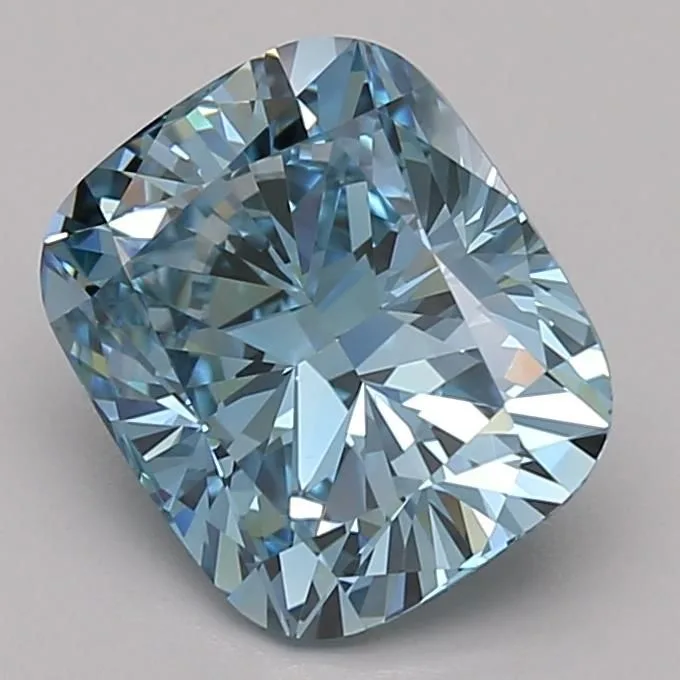 2.47 Carat Fancy Vivid Blue VVS2 CUSHION MODIFIED Lab Diamond