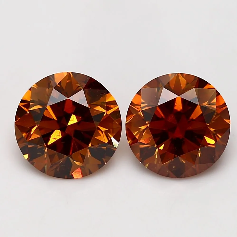 2.53 Carat Fancy Deep Brownish Yellowish Orange I1 ROUND Diamond