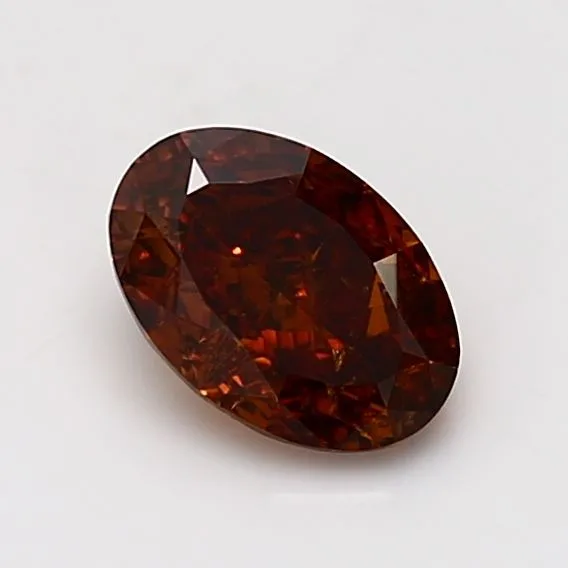 1.06 Carat Fancy Deep Orange Brown I1 OVAL Diamond