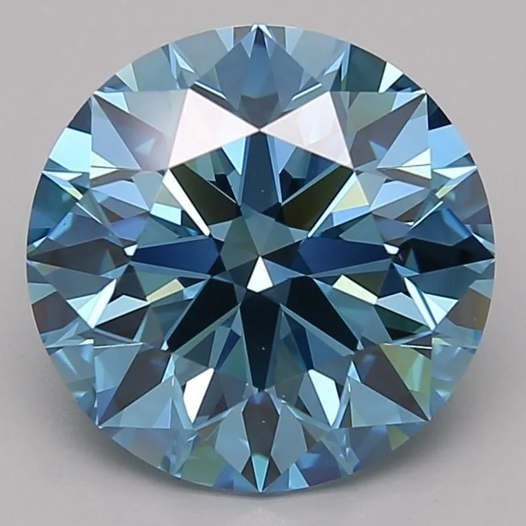 4.52 Carat Round Fancy Vivid Blue VS1 Lab Diamond