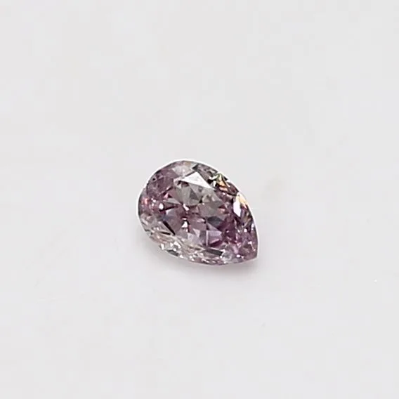 0.13 Carat Pear Fancy Pink Natural Diamond