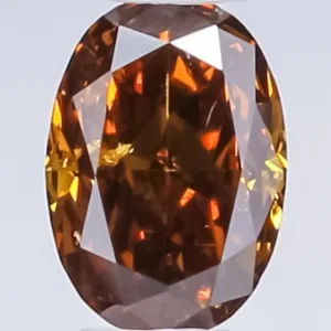 0.4 Carat Oval Fancy Dark Brown Natural Diamond