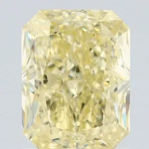 1.52 Carat Radiant Fancy Light Yellow IF Natural Diamond