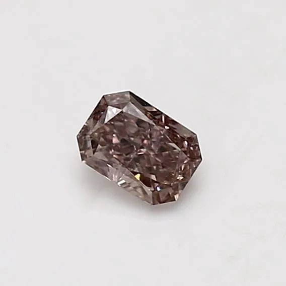 0.35 Carat Radiant Fancy Pink Brown SI2 Natural Diamond