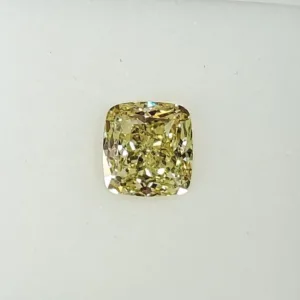 0.86 Carat Cushion Brilliant Fancy Yellow SI1 Natural Diamond