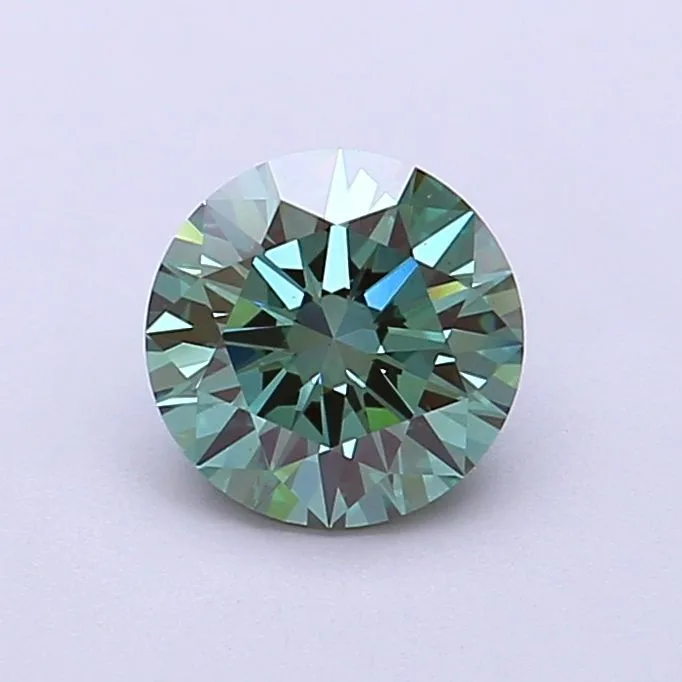 1.03 Carat Round Fancy Vivid Green VS1 Lab Diamond