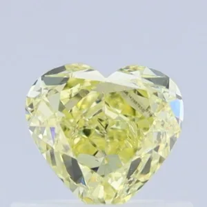 0.6 Carat Heart Fancy Yellow VS2 Natural Diamond
