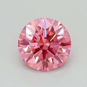 0.67 Carat Round Fancy Vivid Pink VS1 Lab Diamond
