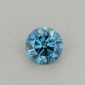 0.3 Carat Round Fancy Vivid Blue VS2 Lab Diamond