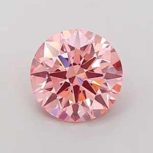 2.02 Carat Round Fancy Vivid Pink VVS2 Lab Diamond