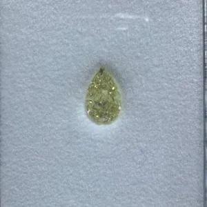 1.51 Carat Pear Fancy Light Yellow SI1 Natural Diamond