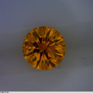 0.17 Carat Round Fancy Deep Orange Natural Diamond