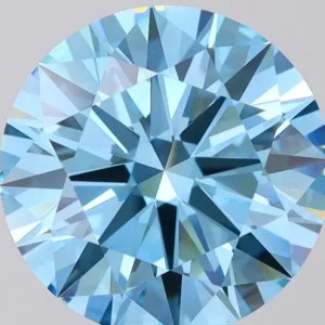 4.69 Carat Round Fancy Vivid Blue VS1 Lab Diamond