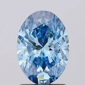 1.5 Carat Oval Fancy Vivid Blue VS2 Lab Diamond