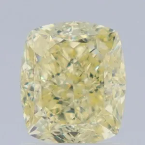 1.59 Carat Cushion Brilliant Fancy Yellow VS2 Natural Diamond