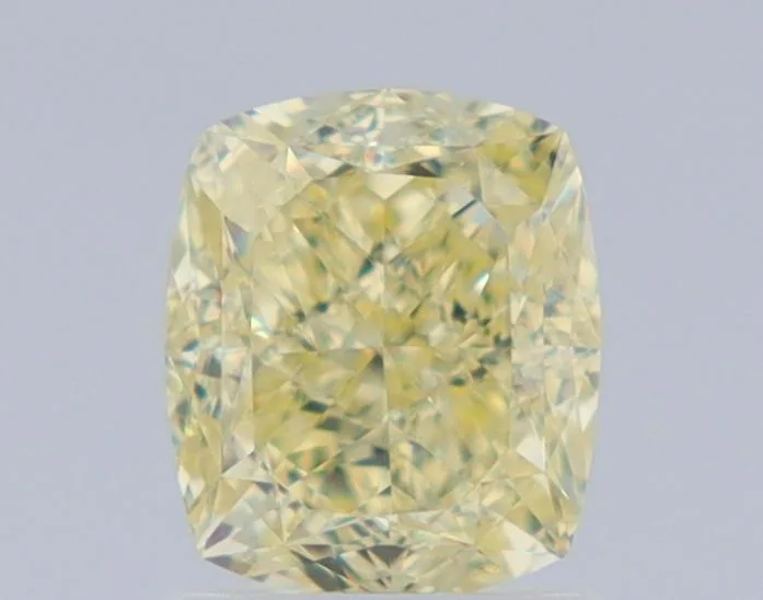 1.59 Carat Cushion Brilliant Fancy Yellow VS2 Natural Diamond 1 1.59 Carat Cushion Brilliant Fancy Yellow VS2 Natural Diamond