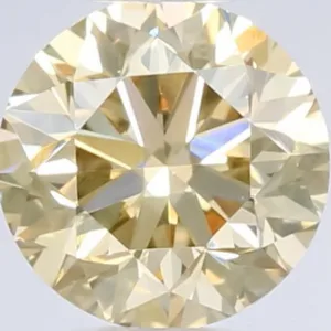0.6 Carat Round Fancy Yellow SI1 Natural Diamond