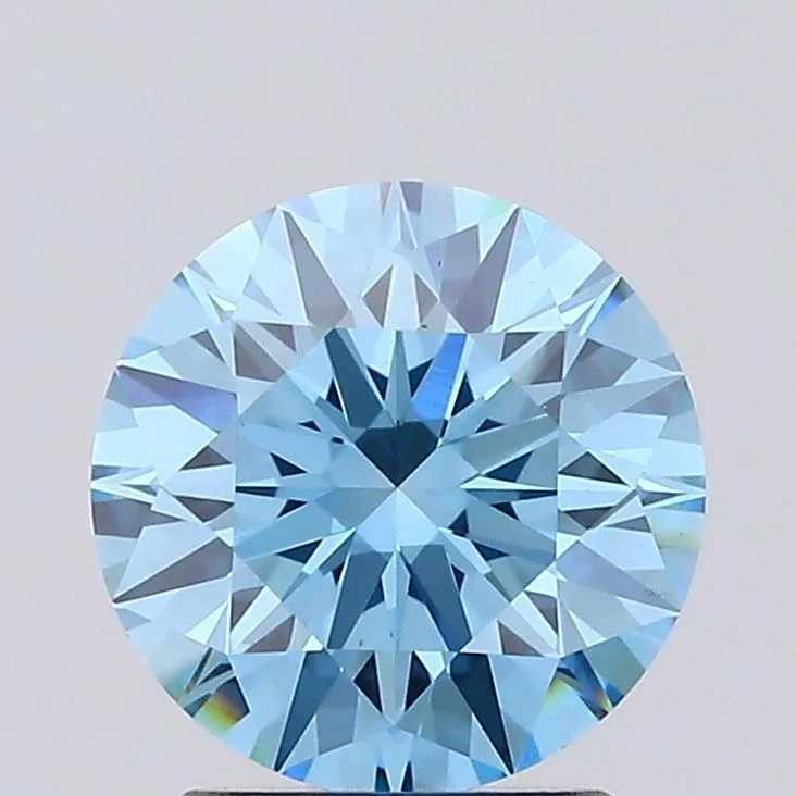 2.05 Carat Round Fancy Vivid Blue VS1 Lab Diamond