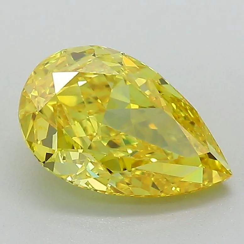 1.9 Carat Fancy Vivid Yellow VS1 PEAR Lab Diamond