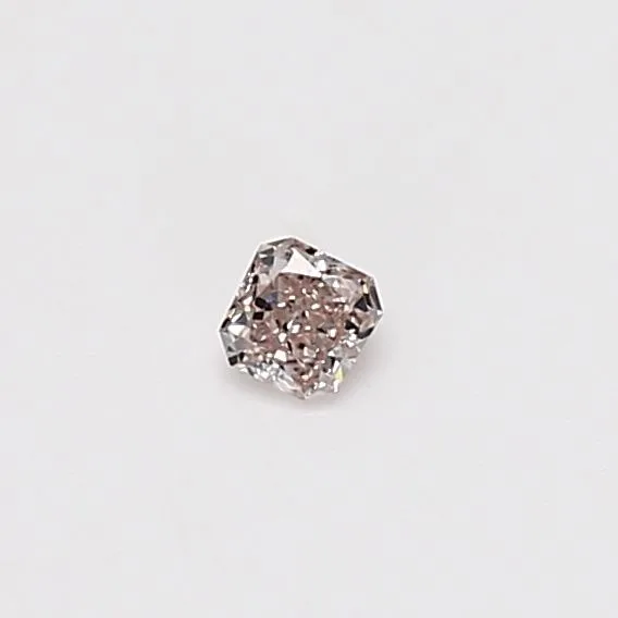 0.07 Carat Fancy Light Orangey Pink  RADIANT Diamond