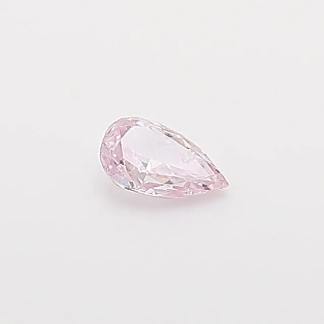 0.09 Carat Pear Fancy Pink Natural Diamond