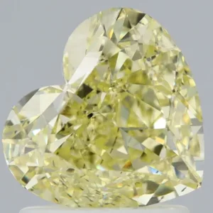 1.51 Carat Heart Fancy Yellow VS2 Natural Diamond