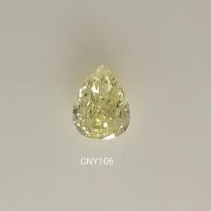 0.67 Carat Pear Light Yellow I1 Natural Diamond
