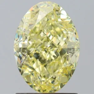 2.01 Carat Oval Fancy Yellow VS2 Natural Diamond