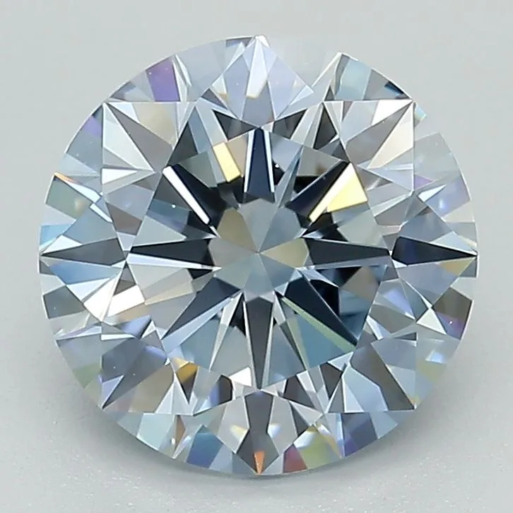 2.57 Carat Round Fancy Blue VVS1 Lab Diamond