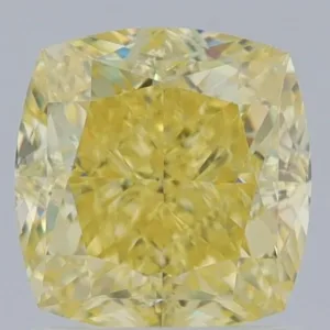 1.79 Carat Cushion Brilliant Fancy Intense Yellow VS2 Natural Diamond