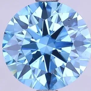 2.01 Carat Round Fancy Vivid Blue VVS2 Lab Diamond